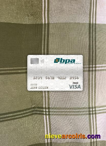 Cuba Banco popular de ahorro (bpa) bank visa debit card photolook